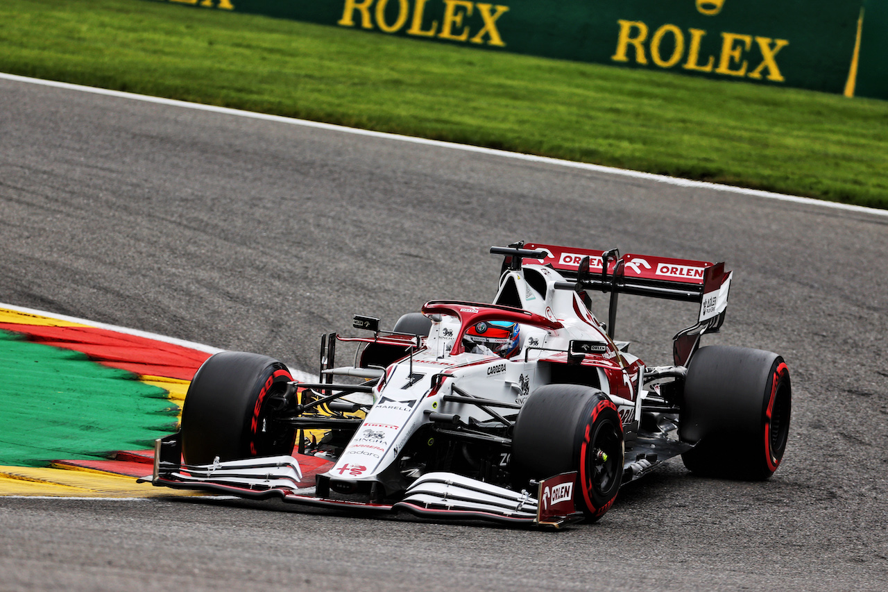 GP BELGIO, Kimi Raikkonen (FIN) Alfa Romeo Racing C41.
27.08.2021. Formula 1 World Championship, Rd 12, Belgian Grand Prix, Spa Francorchamps, Belgium, Practice Day.
- www.xpbimages.com, EMail: requests@xpbimages.com © Copyright: Batchelor / XPB Images
