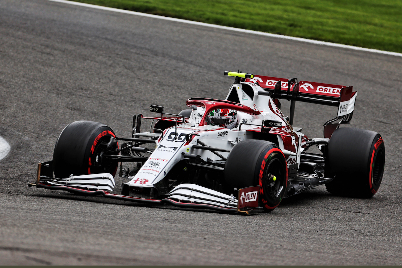 GP BELGIO, Antonio Giovinazzi (ITA) Alfa Romeo Racing C41.
27.08.2021. Formula 1 World Championship, Rd 12, Belgian Grand Prix, Spa Francorchamps, Belgium, Practice Day.
- www.xpbimages.com, EMail: requests@xpbimages.com © Copyright: Batchelor / XPB Images