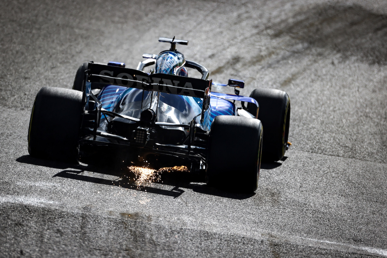 GP BELGIO, George Russell (GBR), Williams Racing 
27.08.2021. Formula 1 World Championship, Rd 12, Belgian Grand Prix, Spa Francorchamps, Belgium, Practice Day.
- www.xpbimages.com, EMail: requests@xpbimages.com ¬© Copyright: Charniaux / XPB Images