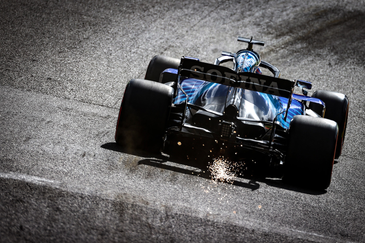 GP BELGIO, George Russell (GBR), Williams Racing 
27.08.2021. Formula 1 World Championship, Rd 12, Belgian Grand Prix, Spa Francorchamps, Belgium, Practice Day.
- www.xpbimages.com, EMail: requests@xpbimages.com ¬© Copyright: Charniaux / XPB Images