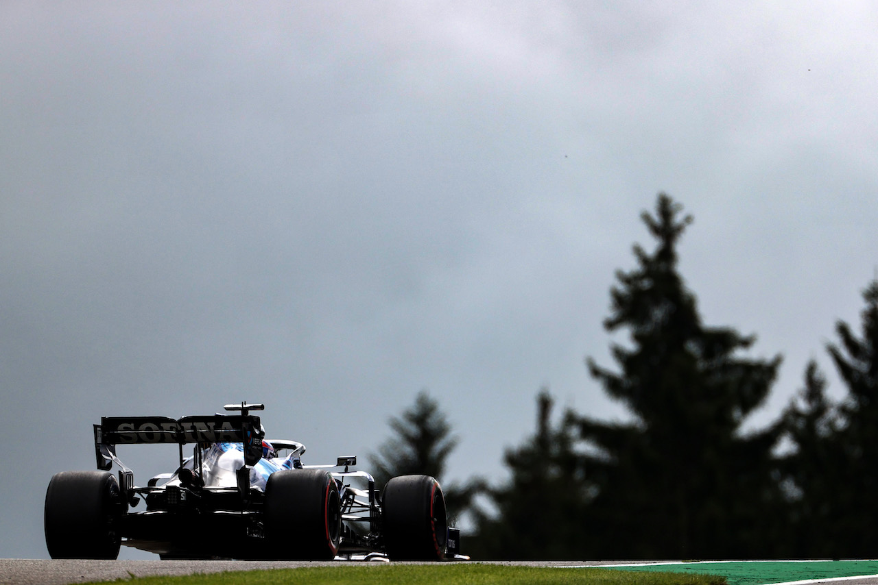 GP BELGIO, George Russell (GBR), Williams Racing 
27.08.2021. Formula 1 World Championship, Rd 12, Belgian Grand Prix, Spa Francorchamps, Belgium, Practice Day.
- www.xpbimages.com, EMail: requests@xpbimages.com ¬© Copyright: Charniaux / XPB Images