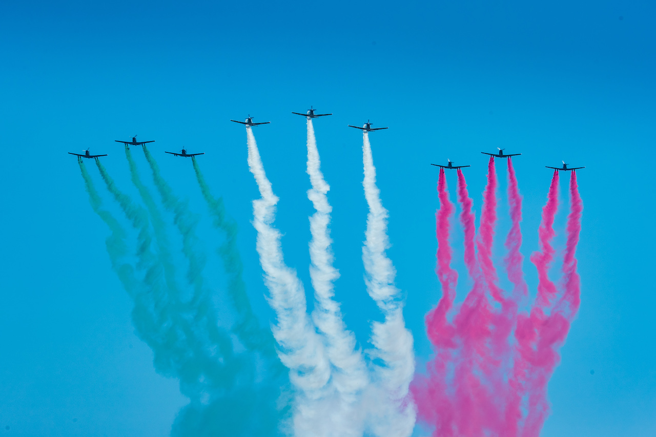 GP CITTA DEL MESSICO, Air Display.
07.11.2021. Formula 1 World Championship, Rd 18, Mexican Grand Prix, Mexico City, Mexico, Gara Day.
- www.xpbimages.com, EMail: requests@xpbimages.com © Copyright: Batchelor / XPB Images