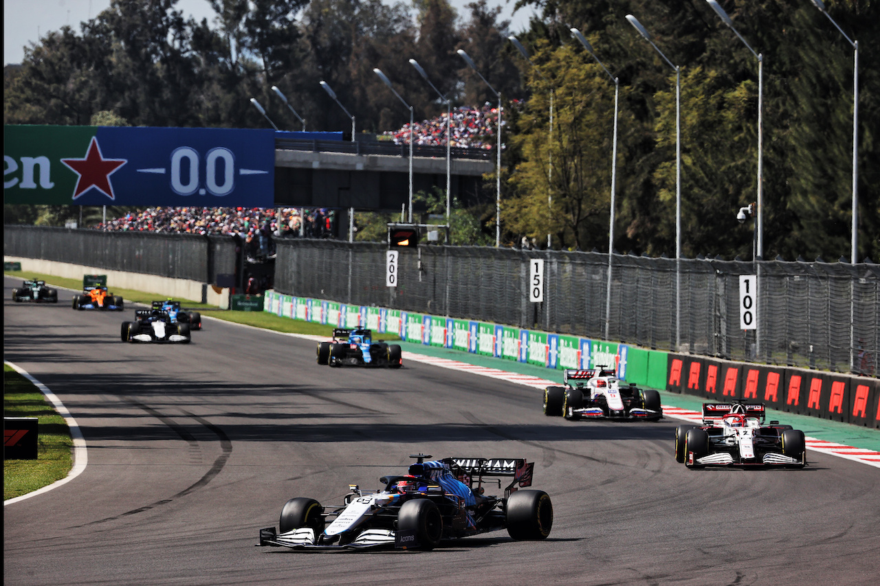 GP CITTA DEL MESSICO, George Russell (GBR) Williams Racing FW43B.
07.11.2021. Formula 1 World Championship, Rd 18, Mexican Grand Prix, Mexico City, Mexico, Gara Day.
- www.xpbimages.com, EMail: requests@xpbimages.com © Copyright: Batchelor / XPB Images