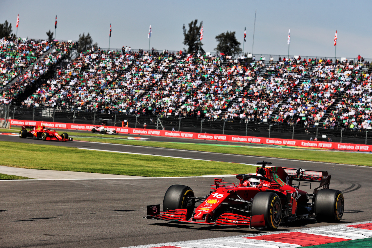 GP CITTA DEL MESSICO, Charles Leclerc (MON) Ferrari SF-21.
07.11.2021. Formula 1 World Championship, Rd 18, Mexican Grand Prix, Mexico City, Mexico, Gara Day.
- www.xpbimages.com, EMail: requests@xpbimages.com © Copyright: Batchelor / XPB Images