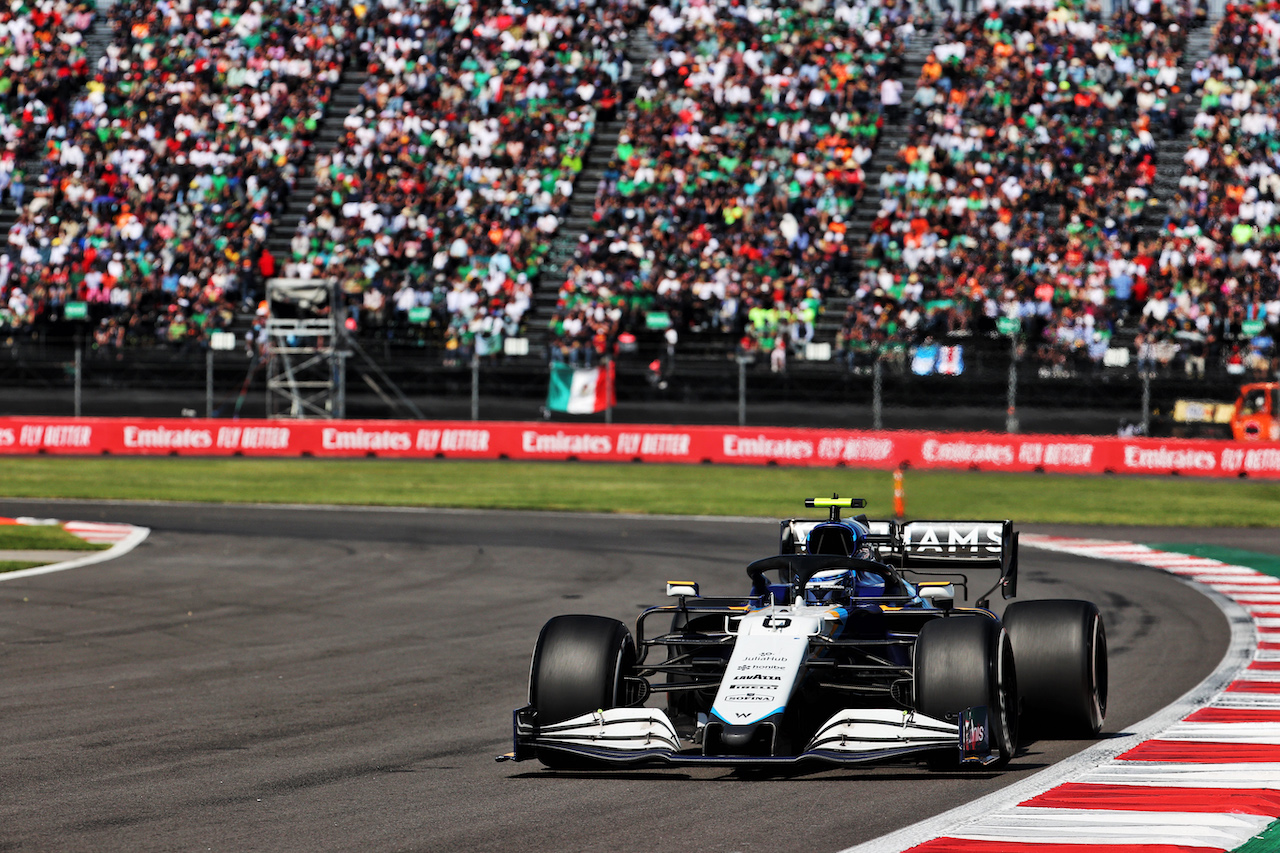 GP CITTA DEL MESSICO, Nicholas Latifi (CDN) Williams Racing FW43B.
07.11.2021. Formula 1 World Championship, Rd 18, Mexican Grand Prix, Mexico City, Mexico, Gara Day.
- www.xpbimages.com, EMail: requests@xpbimages.com © Copyright: Batchelor / XPB Images