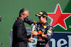 GP CITTA DEL MESSICO, Carlos Slim with Sergio Perez (MEX) Red Bull Racing RB16B.
07.11.2021. Formula 1 World Championship, Rd 18, Mexican Grand Prix, Mexico City, Mexico, Gara Day.
- www.xpbimages.com, EMail: requests@xpbimages.com © Copyright: Batchelor / XPB Images