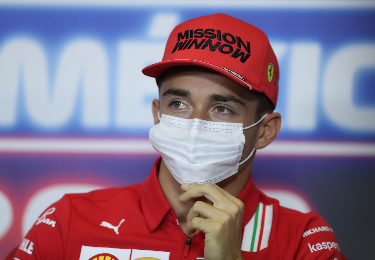 GP CITTA DEL MESSICO, Charles Leclerc (MON) Ferrari in the FIA Press Conference.
04.11.2021. Formula 1 World Championship, Rd 18, Mexican Grand Prix, Mexico City, Mexico, Preparation Day.
- www.xpbimages.com, EMail: requests@xpbimages.com © Copyright: FIA Pool Image for Editorial Use Only