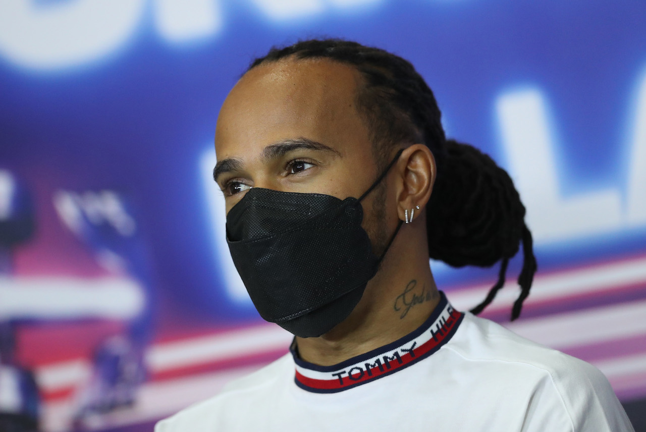 GP CITTA DEL MESSICO, Lewis Hamilton (GBR) Mercedes AMG F1 in the FIA Press Conference.
04.11.2021. Formula 1 World Championship, Rd 18, Mexican Grand Prix, Mexico City, Mexico, Preparation Day.
- www.xpbimages.com, EMail: requests@xpbimages.com © Copyright: FIA Pool Image for Editorial Use Only