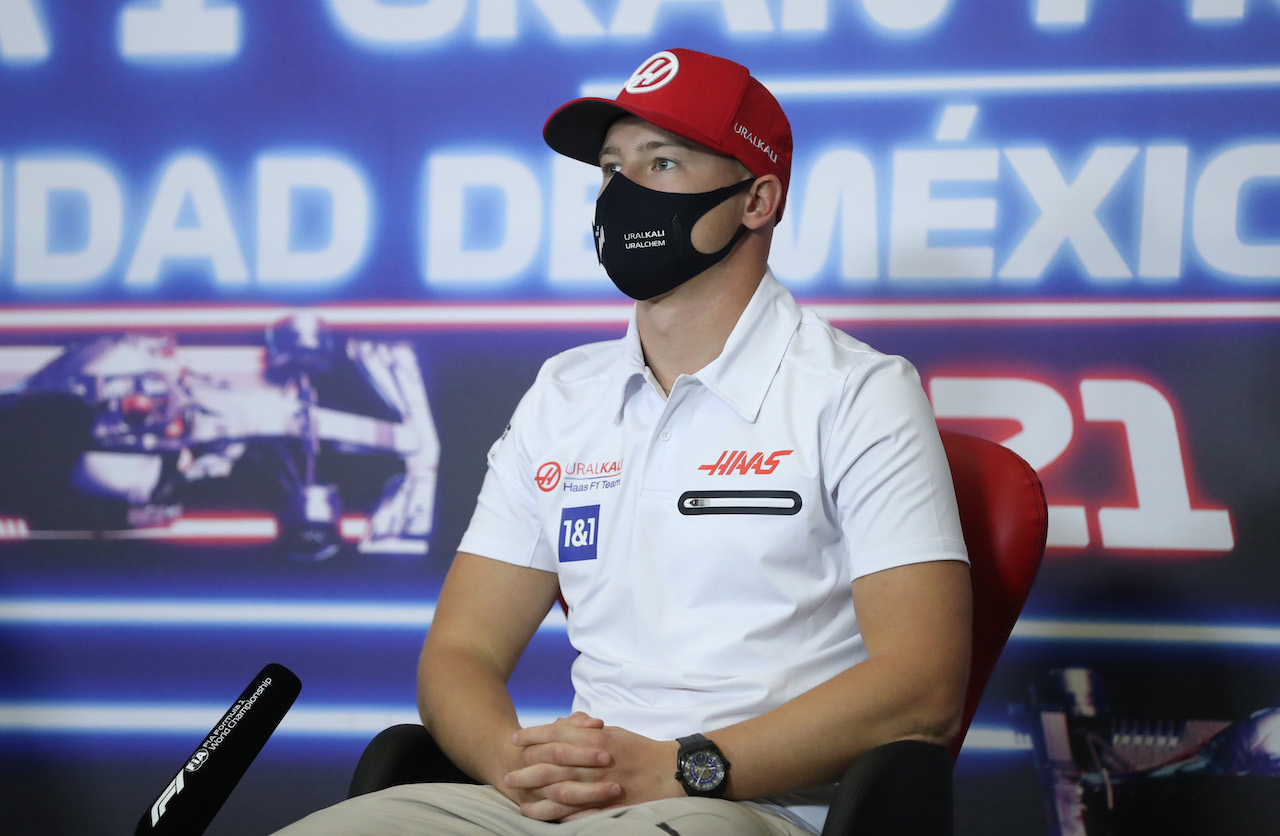 GP CITTA DEL MESSICO, Nikita Mazepin (RUS) Haas F1 Team in the FIA Press Conference.
04.11.2021. Formula 1 World Championship, Rd 18, Mexican Grand Prix, Mexico City, Mexico, Preparation Day.
- www.xpbimages.com, EMail: requests@xpbimages.com © Copyright: FIA Pool Image for Editorial Use Only