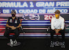 GP CITTA DEL MESSICO, (L to R): Sergio Perez (MEX) Red Bull Racing e George Russell (GBR) Williams Racing in the FIA Press Conference.
04.11.2021. Formula 1 World Championship, Rd 18, Mexican Grand Prix, Mexico City, Mexico, Preparation Day.
- www.xpbimages.com, EMail: requests@xpbimages.com © Copyright: FIA Pool Image for Editorial Use Only
