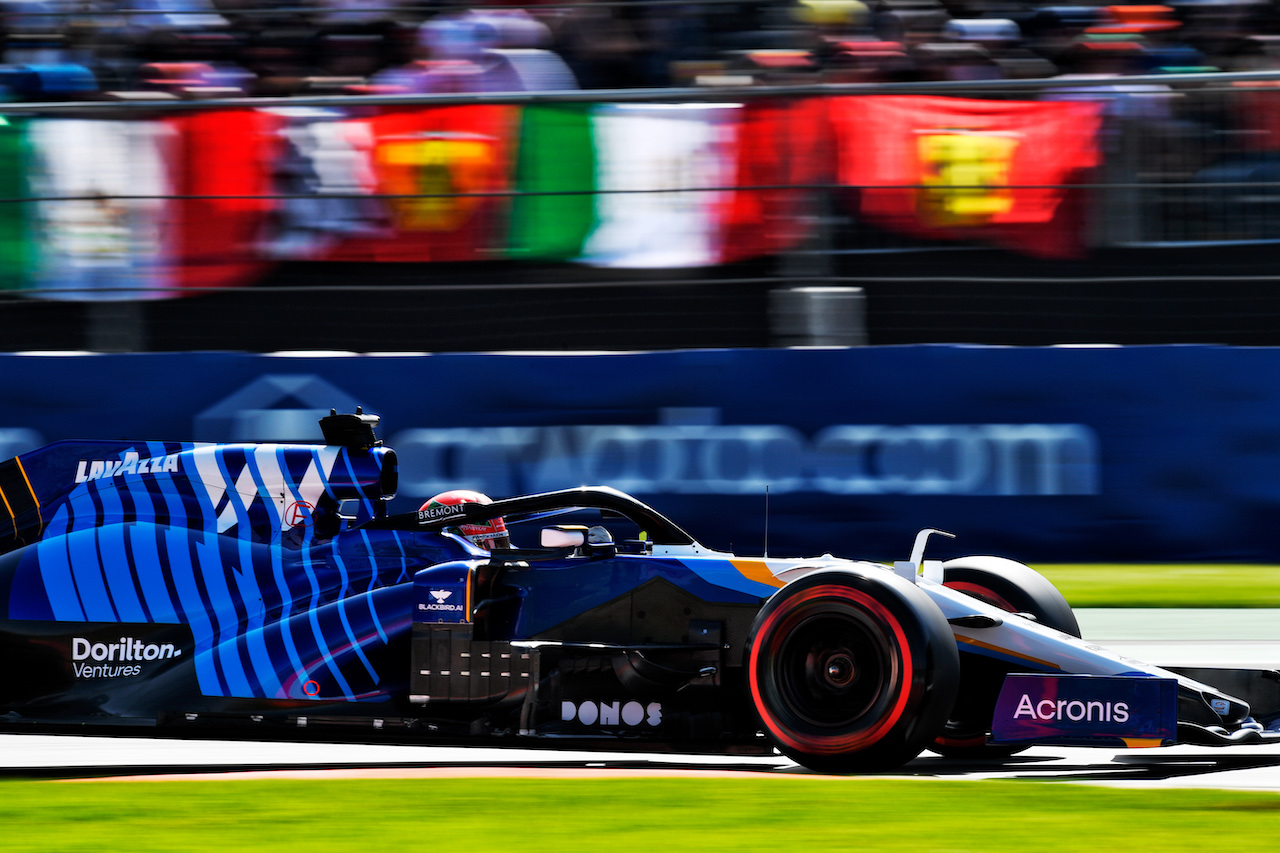 GP CITTA DEL MESSICO, George Russell (GBR) Williams Racing FW43B.
06.11.2021. Formula 1 World Championship, Rd 18, Mexican Grand Prix, Mexico City, Mexico, Qualifiche Day.
- www.xpbimages.com, EMail: requests@xpbimages.com © Copyright: Carrezevoli / XPB Images