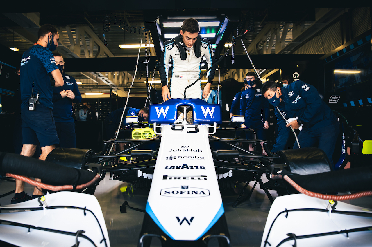 GP CITTA DEL MESSICO, George Russell (GBR) Williams Racing FW43B.
06.11.2021. Formula 1 World Championship, Rd 18, Mexican Grand Prix, Mexico City, Mexico, Qualifiche Day.
- www.xpbimages.com, EMail: requests@xpbimages.com © Copyright: Batchelor / XPB Images