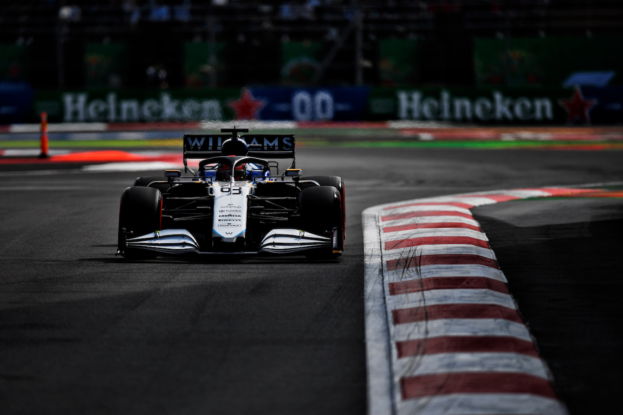 GP CITTA DEL MESSICO, George Russell (GBR) Williams Racing FW43B.
06.11.2021. Formula 1 World Championship, Rd 18, Mexican Grand Prix, Mexico City, Mexico, Qualifiche Day.
- www.xpbimages.com, EMail: requests@xpbimages.com © Copyright: Carrezevoli / XPB Images