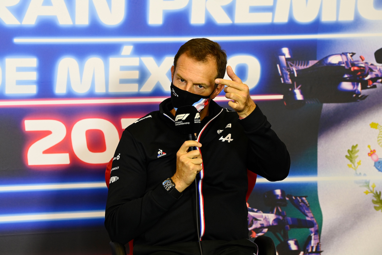 GP CITTA DEL MESSICO, Laurent Rossi (FRA) Alpine Chief Executive Officer in the FIA Press Conference.
05.11.2021. Formula 1 World Championship, Rd 18, Mexican Grand Prix, Mexico City, Mexico, Practice Day.
- www.xpbimages.com, EMail: requests@xpbimages.com © Copyright: FIA Pool Image for Editorial Use Only