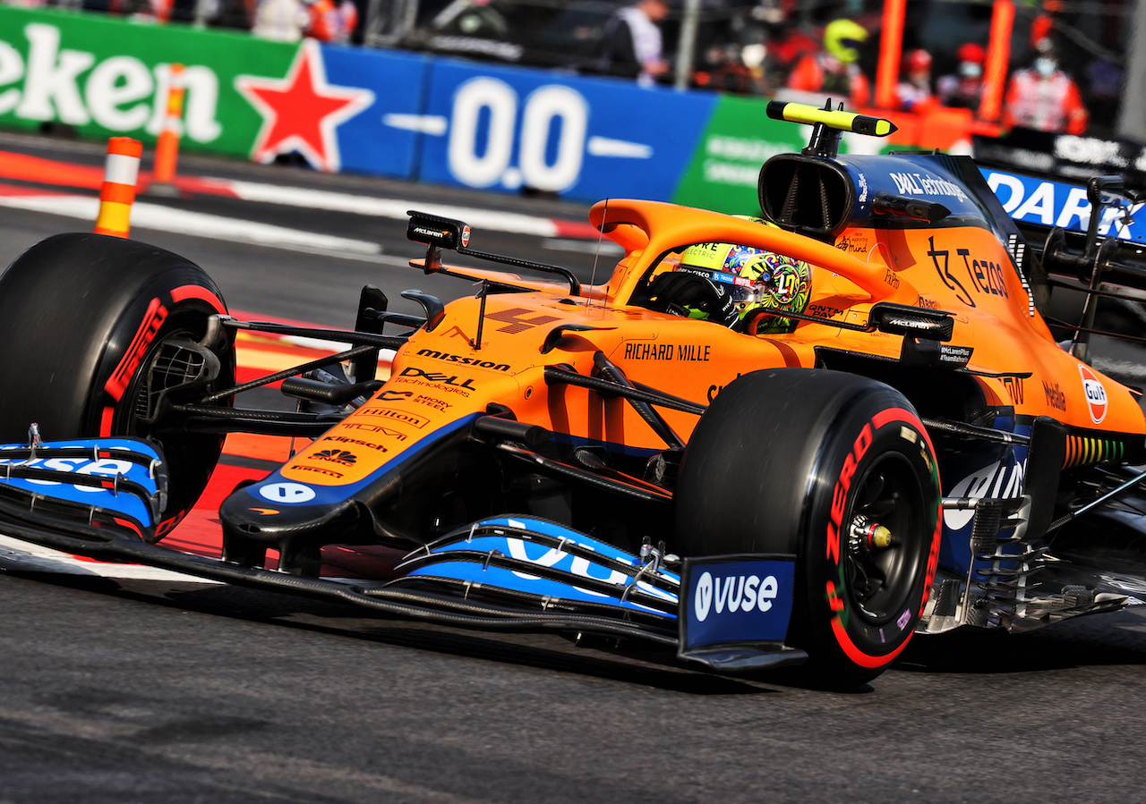 GP CITTA DEL MESSICO, Lando Norris (GBR) McLaren MCL35M.
05.11.2021. Formula 1 World Championship, Rd 18, Mexican Grand Prix, Mexico City, Mexico, Practice Day.
- www.xpbimages.com, EMail: requests@xpbimages.com © Copyright: Batchelor / XPB Images