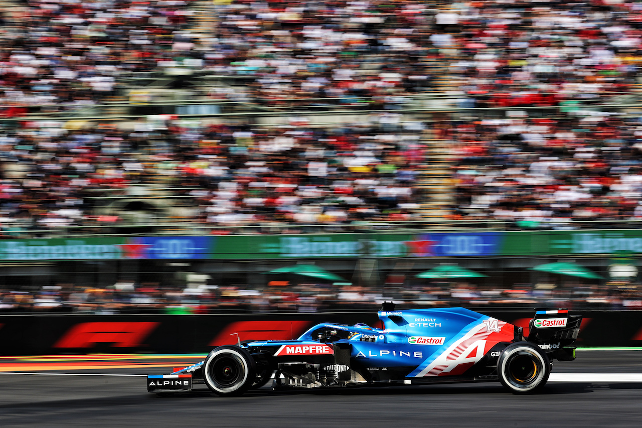 GP CITTA DEL MESSICO, Fernando Alonso (ESP) Alpine F1 Team A521.
05.11.2021. Formula 1 World Championship, Rd 18, Mexican Grand Prix, Mexico City, Mexico, Practice Day.
- www.xpbimages.com, EMail: requests@xpbimages.com © Copyright: Batchelor / XPB Images