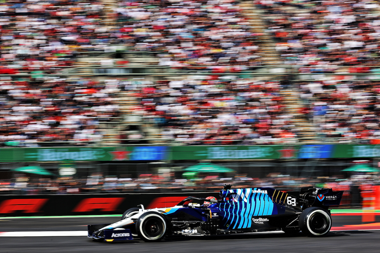 GP CITTA DEL MESSICO, George Russell (GBR) Williams Racing FW43B.
05.11.2021. Formula 1 World Championship, Rd 18, Mexican Grand Prix, Mexico City, Mexico, Practice Day.
- www.xpbimages.com, EMail: requests@xpbimages.com © Copyright: Batchelor / XPB Images