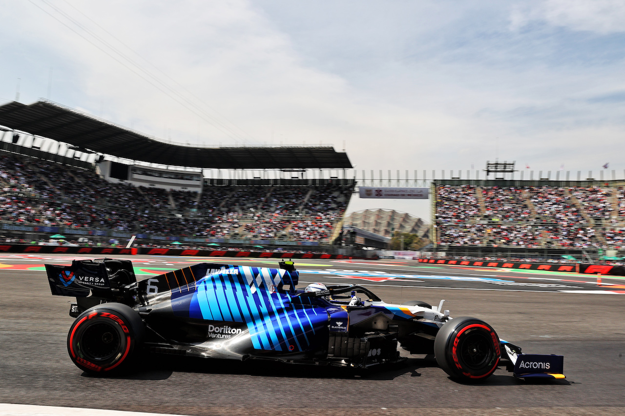 GP CITTA DEL MESSICO, Nicholas Latifi (CDN) Williams Racing FW43B.
05.11.2021. Formula 1 World Championship, Rd 18, Mexican Grand Prix, Mexico City, Mexico, Practice Day.
- www.xpbimages.com, EMail: requests@xpbimages.com © Copyright: Batchelor / XPB Images