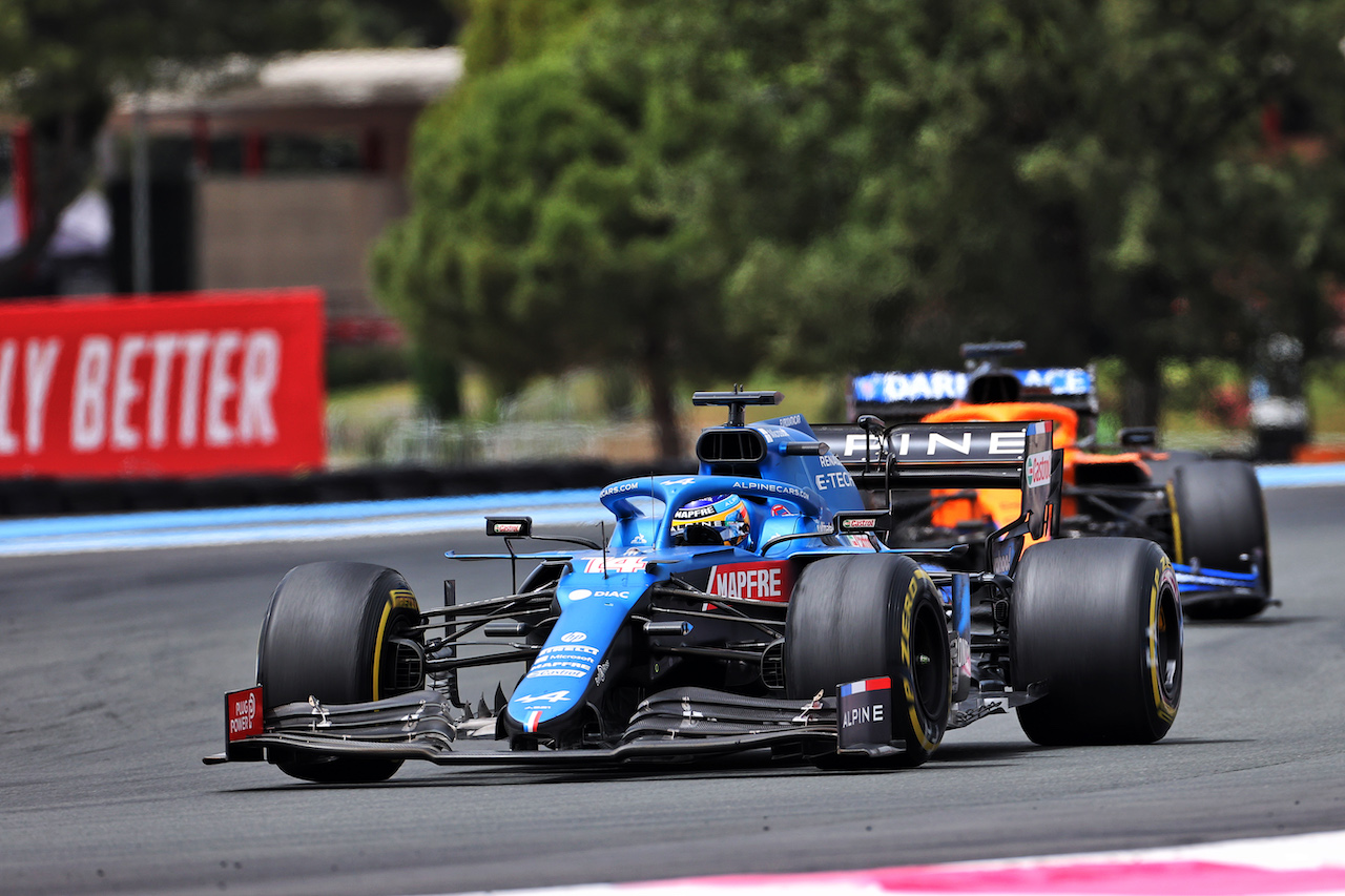 GP FRANCIA, Fernando Alonso (ESP) Alpine F1 Team A521.
20.06.2021. Formula 1 World Championship, Rd 7, French Grand Prix, Paul Ricard, France, Gara Day.
- www.xpbimages.com, EMail: requests@xpbimages.com © Copyright: Charniaux / XPB Images