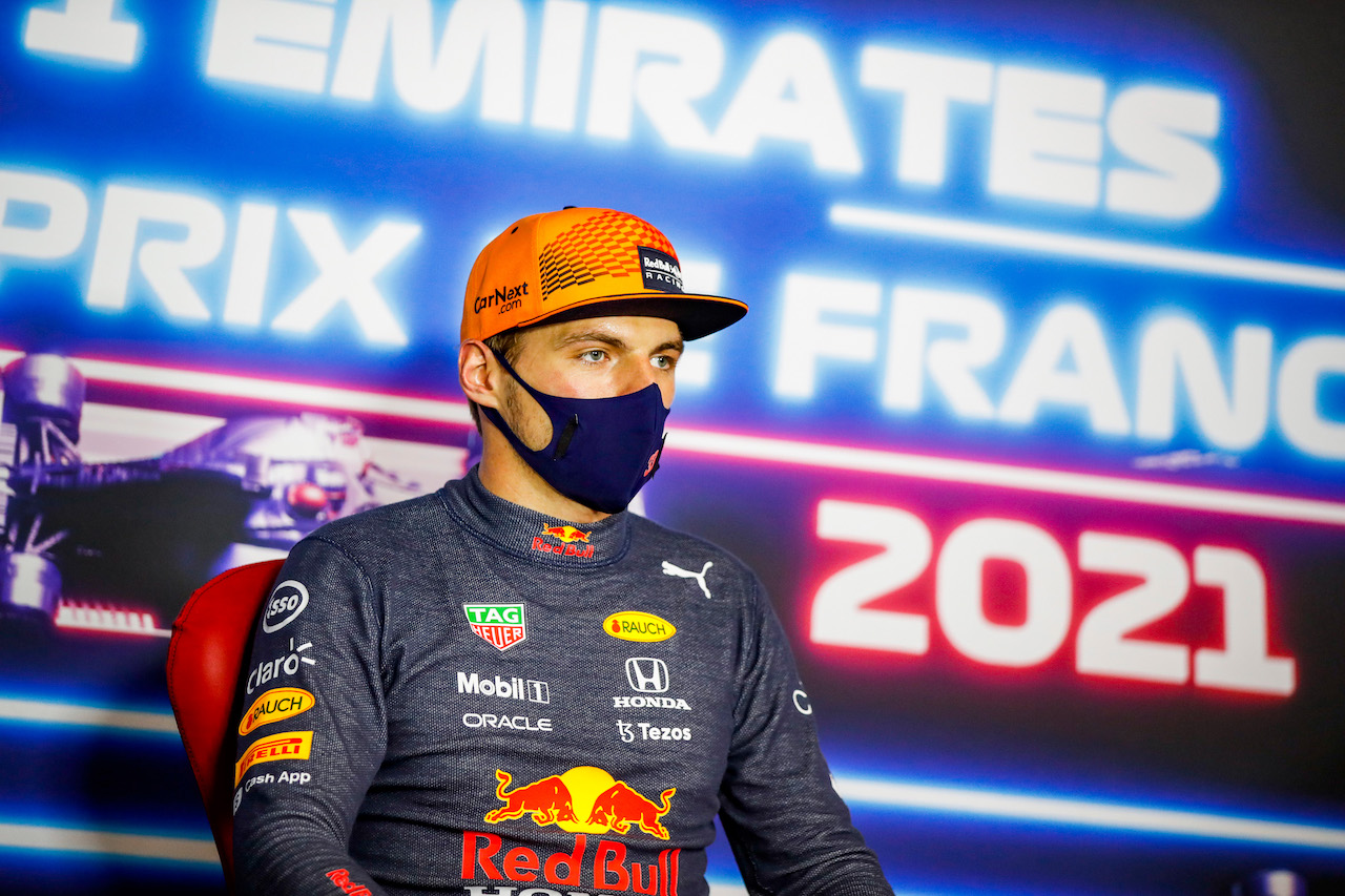 GP FRANCIA, Max Verstappen (NLD) Red Bull Racing in the post race FIA Press Conference.
20.06.2021. Formula 1 World Championship, Rd 7, French Grand Prix, Paul Ricard, France, Gara Day.
- www.xpbimages.com, EMail: requests@xpbimages.com © Copyright: FIA Pool Image for Editorial Use Only