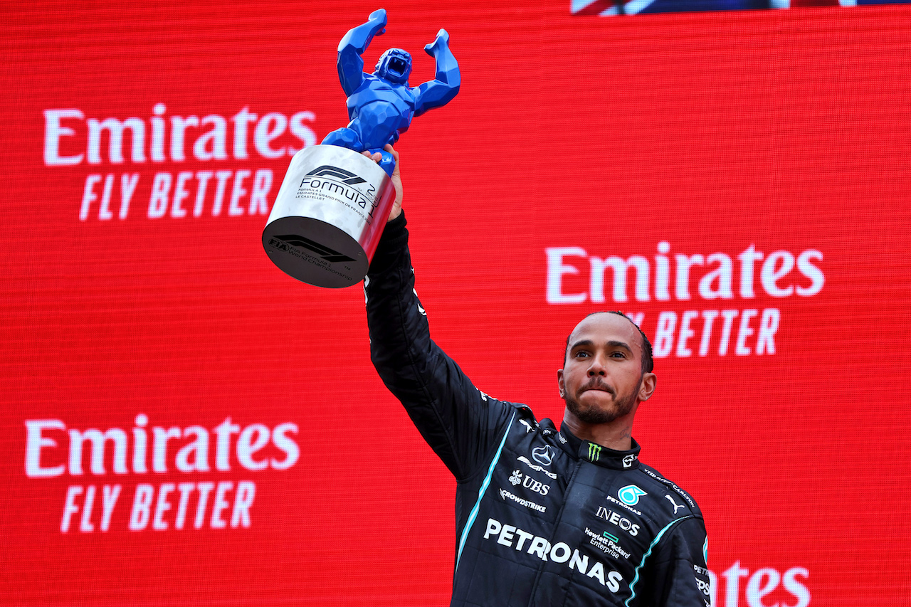 GP FRANCIA, Lewis Hamilton (GBR) Mercedes AMG F1 celebrates his second position on the podium.
20.06.2021. Formula 1 World Championship, Rd 7, French Grand Prix, Paul Ricard, France, Gara Day.
- www.xpbimages.com, EMail: requests@xpbimages.com © Copyright: Moy / XPB Images