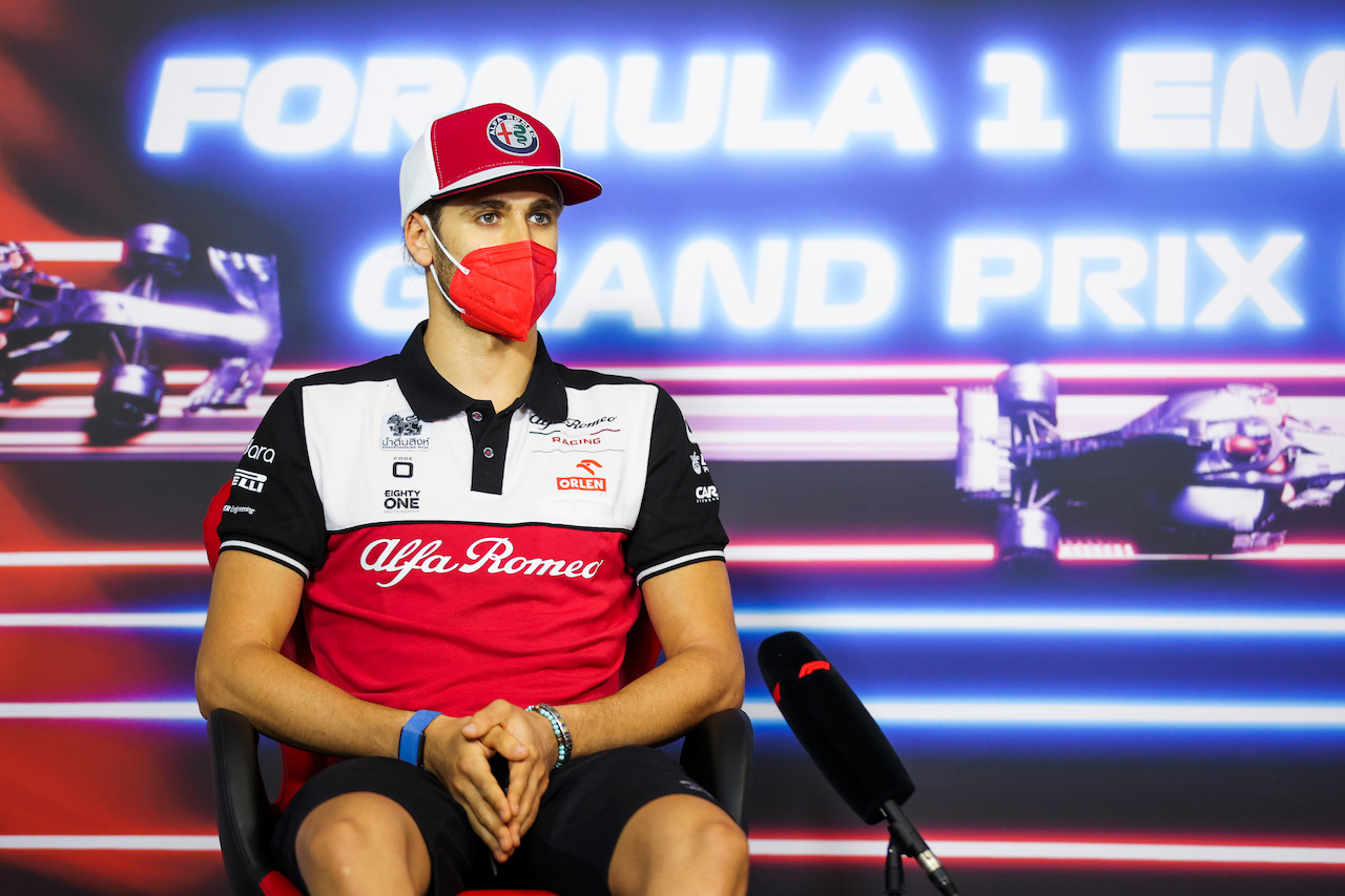 GP FRANCIA, Antonio Giovinazzi (ITA) Alfa Romeo Racing in the FIA Press Conference.
17.06.2021. Formula 1 World Championship, Rd 7, French Grand Prix, Paul Ricard, France, Preparation Day.
- www.xpbimages.com, EMail: requests@xpbimages.com © Copyright: FIA Pool Image for Editorial Use Only