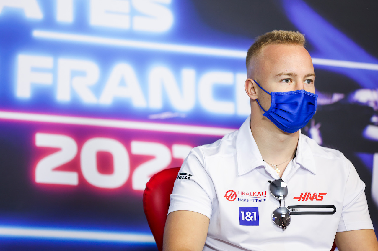 GP FRANCIA, Nikita Mazepin (RUS) Haas F1 Team in the FIA Press Conference.
17.06.2021. Formula 1 World Championship, Rd 7, French Grand Prix, Paul Ricard, France, Preparation Day.
- www.xpbimages.com, EMail: requests@xpbimages.com © Copyright: FIA Pool Image for Editorial Use Only