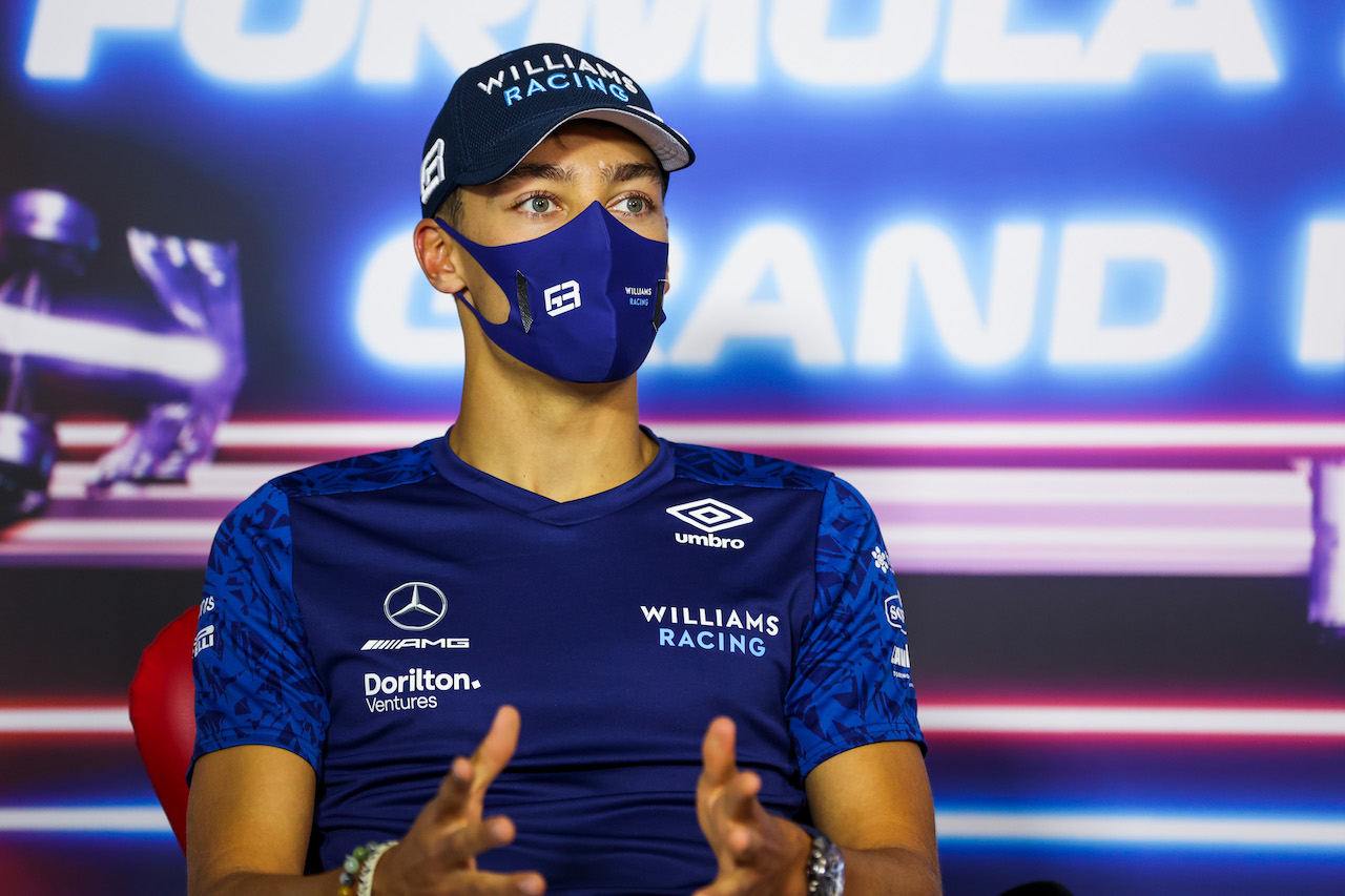 GP FRANCIA, George Russell (GBR) Williams Racing in the FIA Press Conference.
17.06.2021. Formula 1 World Championship, Rd 7, French Grand Prix, Paul Ricard, France, Preparation Day.
- www.xpbimages.com, EMail: requests@xpbimages.com © Copyright: FIA Pool Image for Editorial Use Only