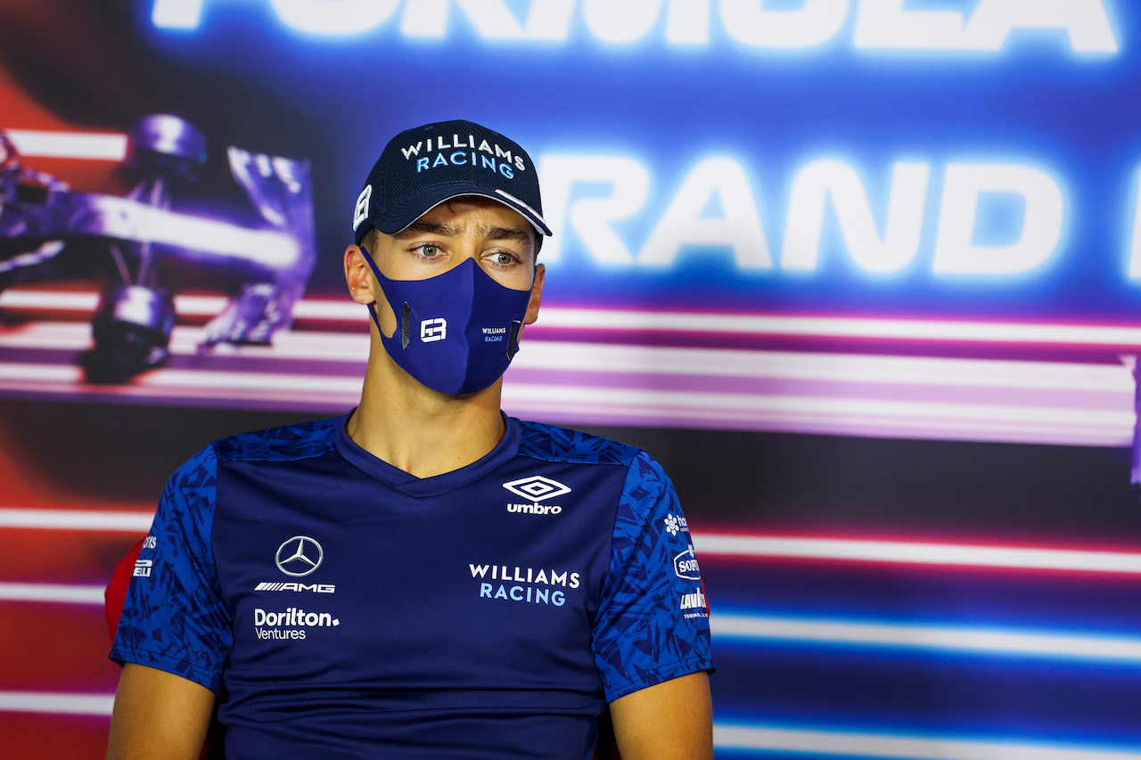 GP FRANCIA, George Russell (GBR) Williams Racing in the FIA Press Conference.
17.06.2021. Formula 1 World Championship, Rd 7, French Grand Prix, Paul Ricard, France, Preparation Day.
- www.xpbimages.com, EMail: requests@xpbimages.com © Copyright: FIA Pool Image for Editorial Use Only