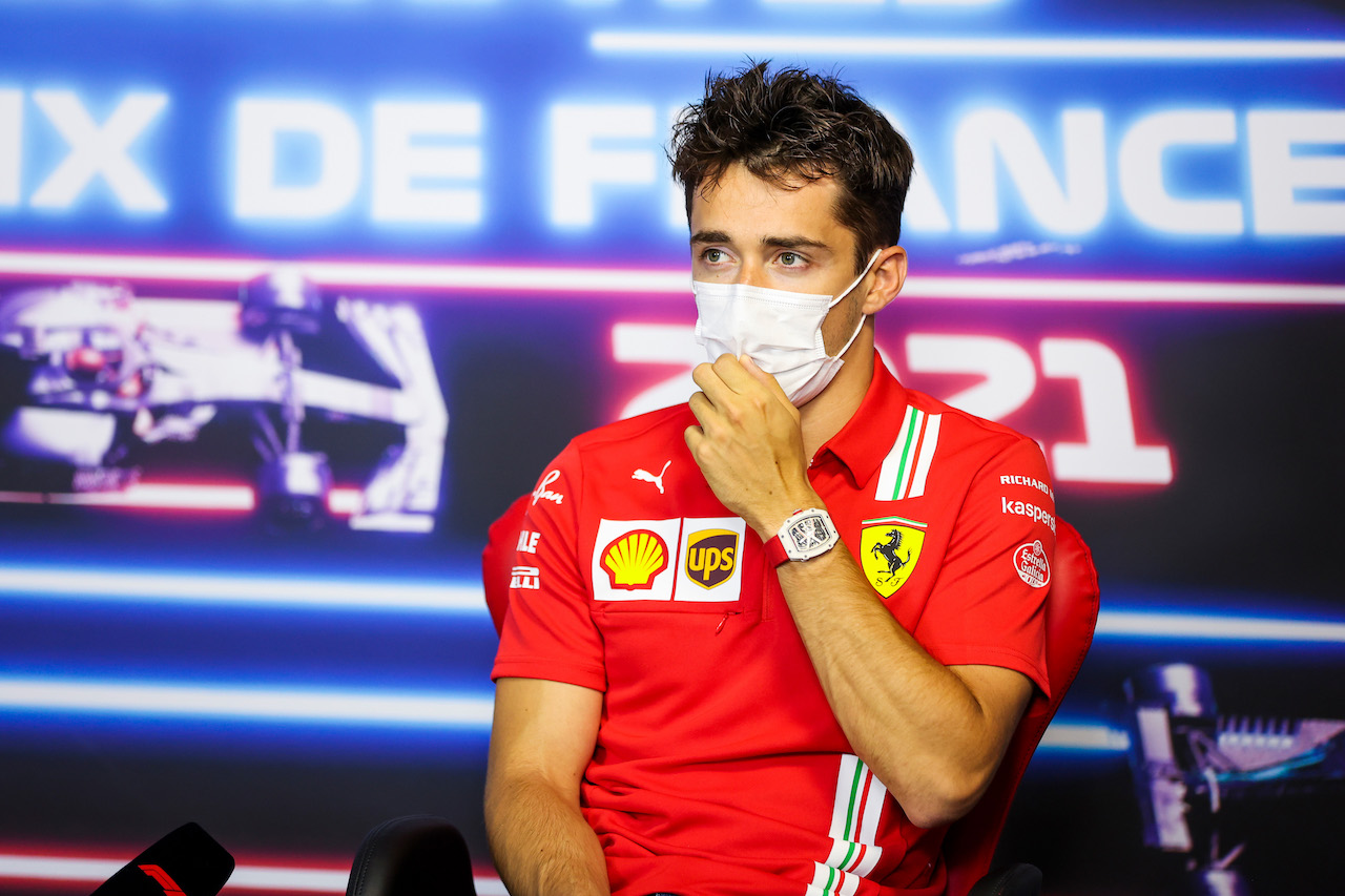 GP FRANCIA, Charles Leclerc (MON) Ferrari in the FIA Press Conference.
17.06.2021. Formula 1 World Championship, Rd 7, French Grand Prix, Paul Ricard, France, Preparation Day.
- www.xpbimages.com, EMail: requests@xpbimages.com © Copyright: FIA Pool Image for Editorial Use Only