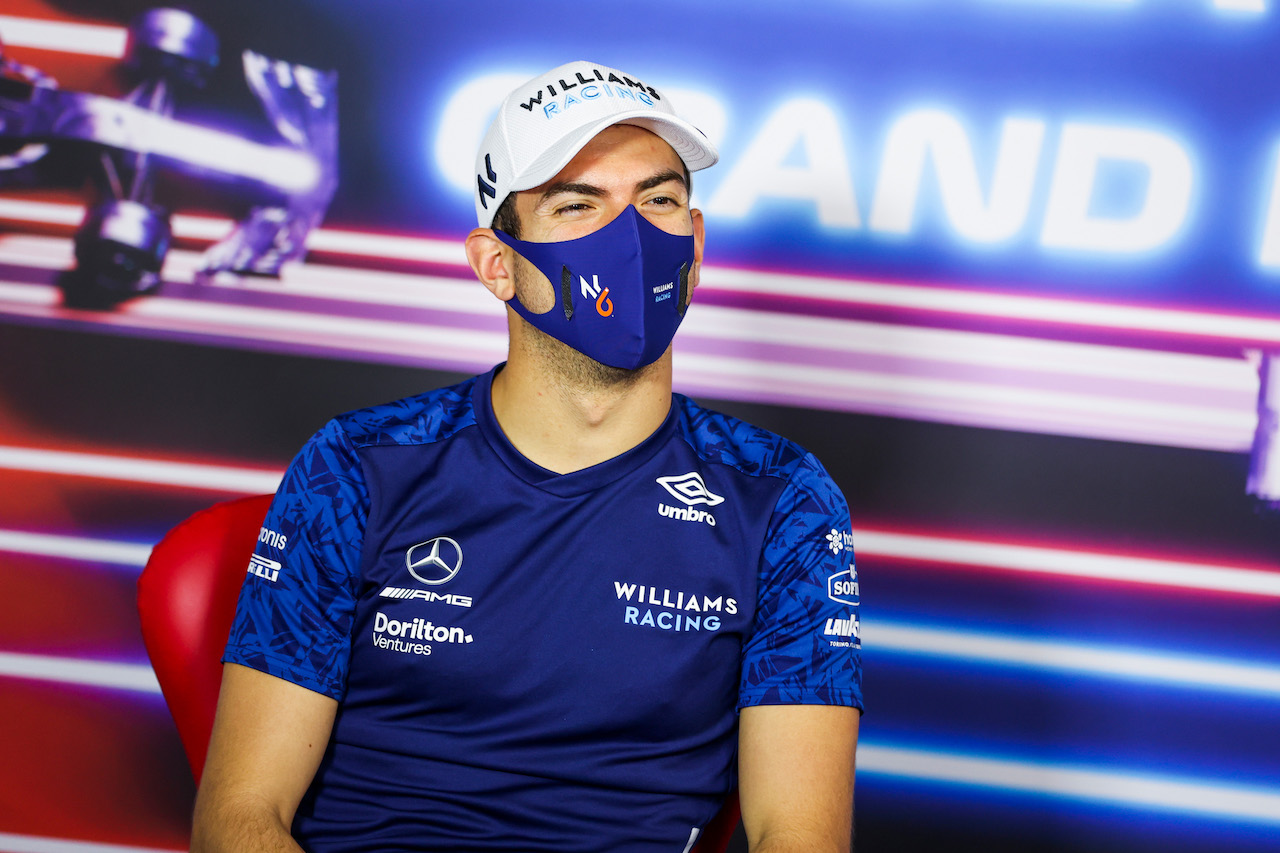 GP FRANCIA, Nicholas Latifi (CDN) Williams Racing in the FIA Press Conference.
17.06.2021. Formula 1 World Championship, Rd 7, French Grand Prix, Paul Ricard, France, Preparation Day.
- www.xpbimages.com, EMail: requests@xpbimages.com © Copyright: FIA Pool Image for Editorial Use Only