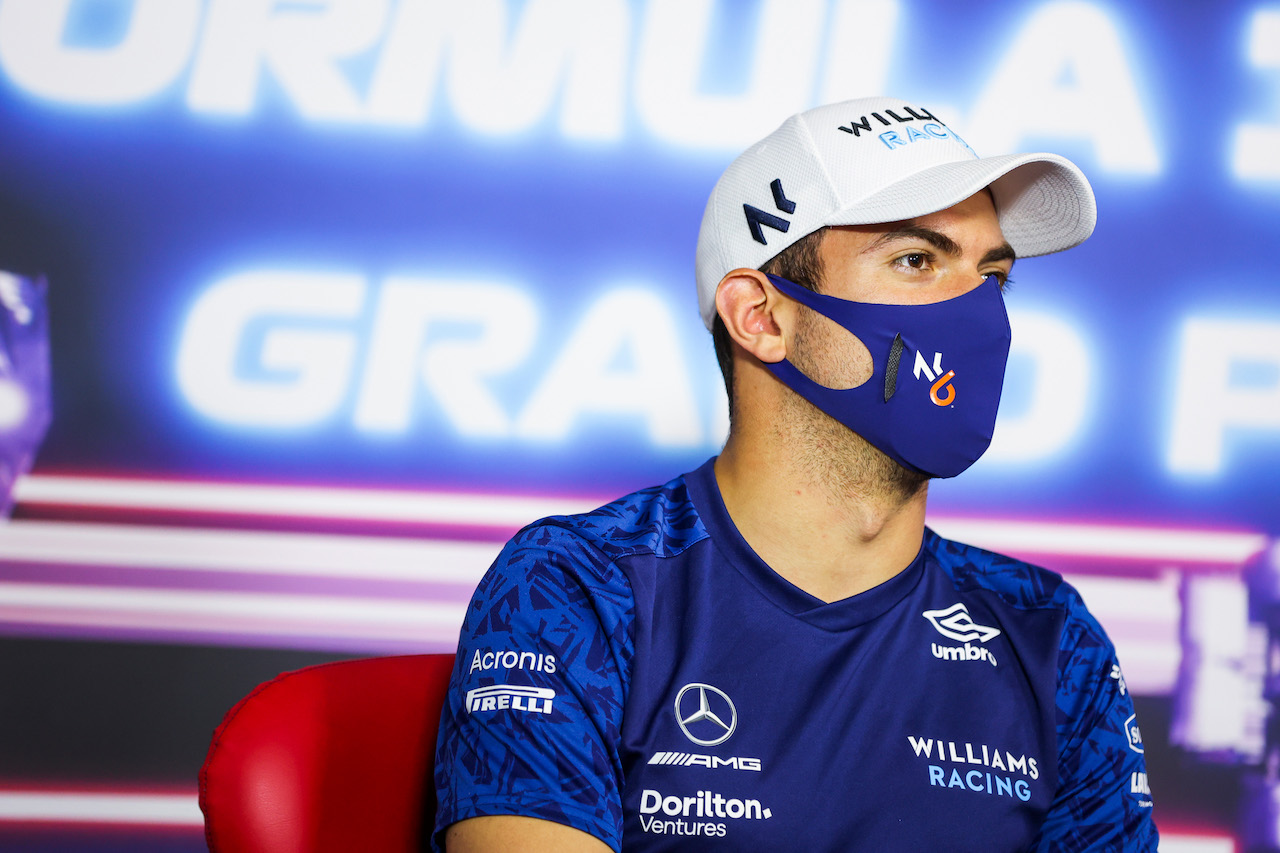 GP FRANCIA, Nicholas Latifi (CDN) Williams Racing in the FIA Press Conference.
17.06.2021. Formula 1 World Championship, Rd 7, French Grand Prix, Paul Ricard, France, Preparation Day.
- www.xpbimages.com, EMail: requests@xpbimages.com © Copyright: FIA Pool Image for Editorial Use Only