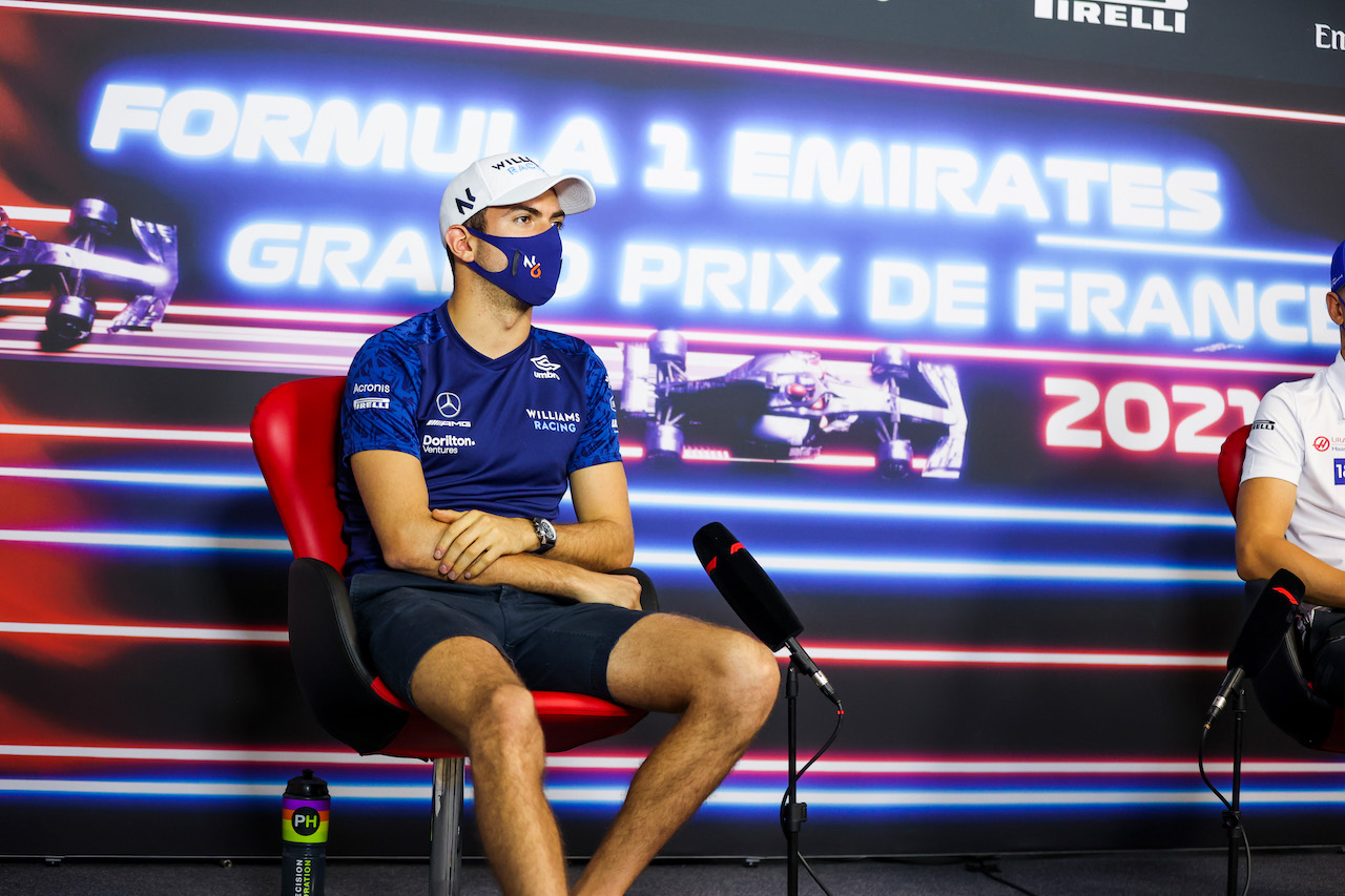 GP FRANCIA, Nicholas Latifi (CDN) Williams Racing in the FIA Press Conference.
17.06.2021. Formula 1 World Championship, Rd 7, French Grand Prix, Paul Ricard, France, Preparation Day.
- www.xpbimages.com, EMail: requests@xpbimages.com © Copyright: FIA Pool Image for Editorial Use Only