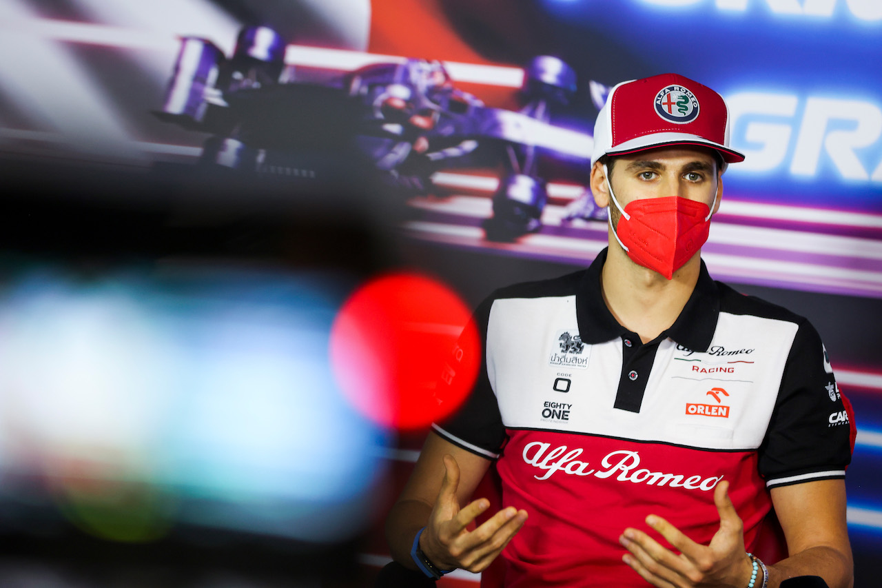 GP FRANCIA, Antonio Giovinazzi (ITA) Alfa Romeo Racing in the FIA Press Conference.
17.06.2021. Formula 1 World Championship, Rd 7, French Grand Prix, Paul Ricard, France, Preparation Day.
- www.xpbimages.com, EMail: requests@xpbimages.com © Copyright: FIA Pool Image for Editorial Use Only