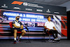 GP FRANCIA, (L to R): Yuki Tsunoda (JPN) AlphaTauri with Daniel Ricciardo (AUS) McLaren in the FIA Press Conference.
17.06.2021. Formula 1 World Championship, Rd 7, French Grand Prix, Paul Ricard, France, Preparation Day.
- www.xpbimages.com, EMail: requests@xpbimages.com © Copyright: FIA Pool Image for Editorial Use Only