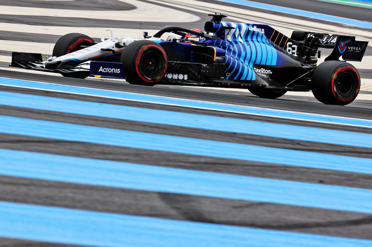 GP FRANCIA, George Russell (GBR) Williams Racing FW43B.
19.06.2021. Formula 1 World Championship, Rd 7, French Grand Prix, Paul Ricard, France, Qualifiche Day.
- www.xpbimages.com, EMail: requests@xpbimages.com © Copyright: Batchelor / XPB Images