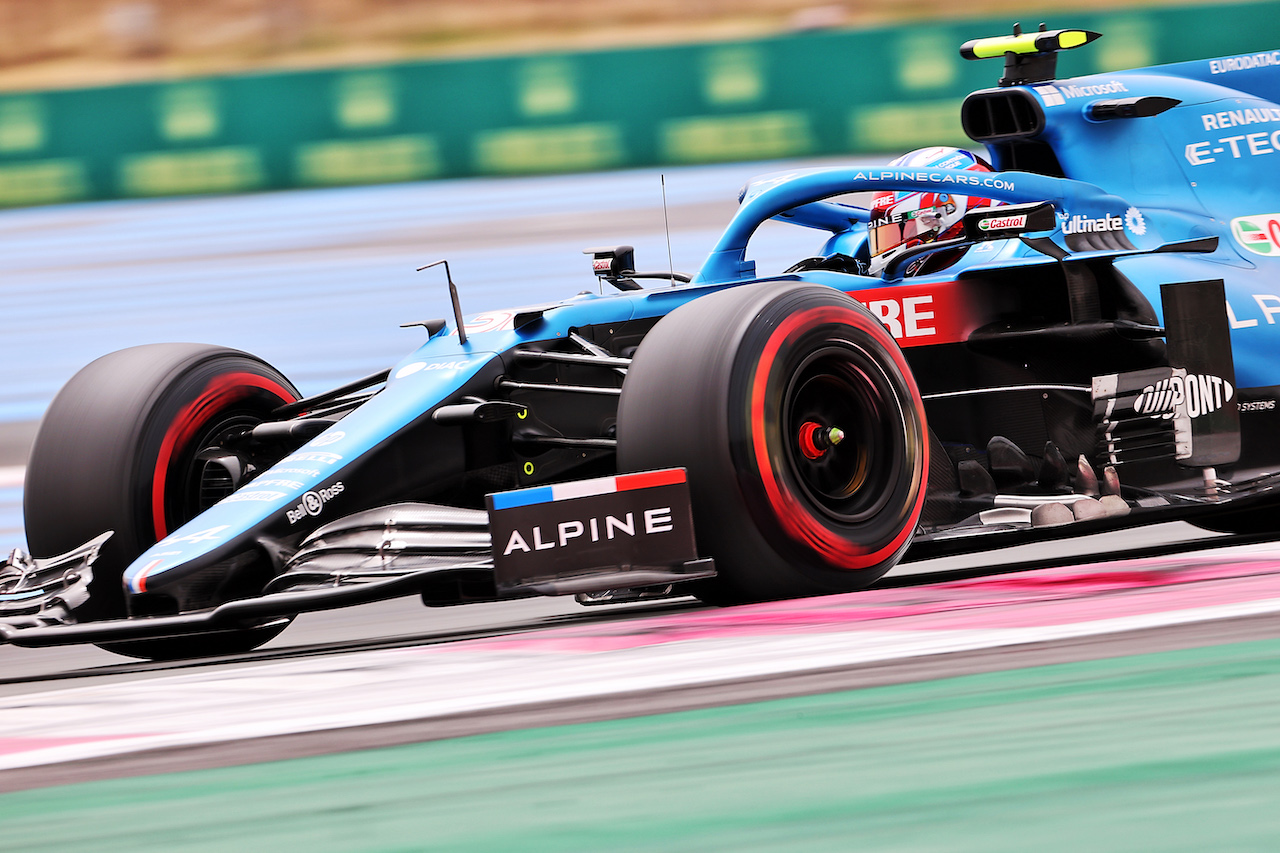 GP FRANCIA, Esteban Ocon (FRA) Alpine F1 Team A521.
19.06.2021. Formula 1 World Championship, Rd 7, French Grand Prix, Paul Ricard, France, Qualifiche Day.
- www.xpbimages.com, EMail: requests@xpbimages.com © Copyright: Charniaux / XPB Images