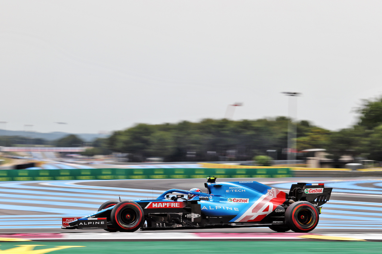 GP FRANCIA, Esteban Ocon (FRA) Alpine F1 Team A521.
19.06.2021. Formula 1 World Championship, Rd 7, French Grand Prix, Paul Ricard, France, Qualifiche Day.
- www.xpbimages.com, EMail: requests@xpbimages.com © Copyright: Charniaux / XPB Images