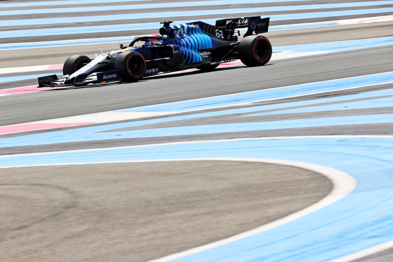 GP FRANCIA, George Russell (GBR) Williams Racing FW43B.
18.06.2021. Formula 1 World Championship, Rd 7, French Grand Prix, Paul Ricard, France, Practice Day.
- www.xpbimages.com, EMail: requests@xpbimages.com © Copyright: Batchelor / XPB Images