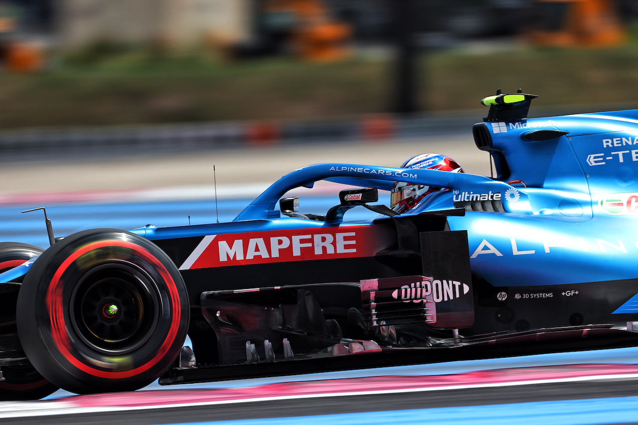 GP FRANCIA, Esteban Ocon (FRA) Alpine F1 Team A521.
18.06.2021. Formula 1 World Championship, Rd 7, French Grand Prix, Paul Ricard, France, Practice Day.
- www.xpbimages.com, EMail: requests@xpbimages.com © Copyright: Charniaux / XPB Images