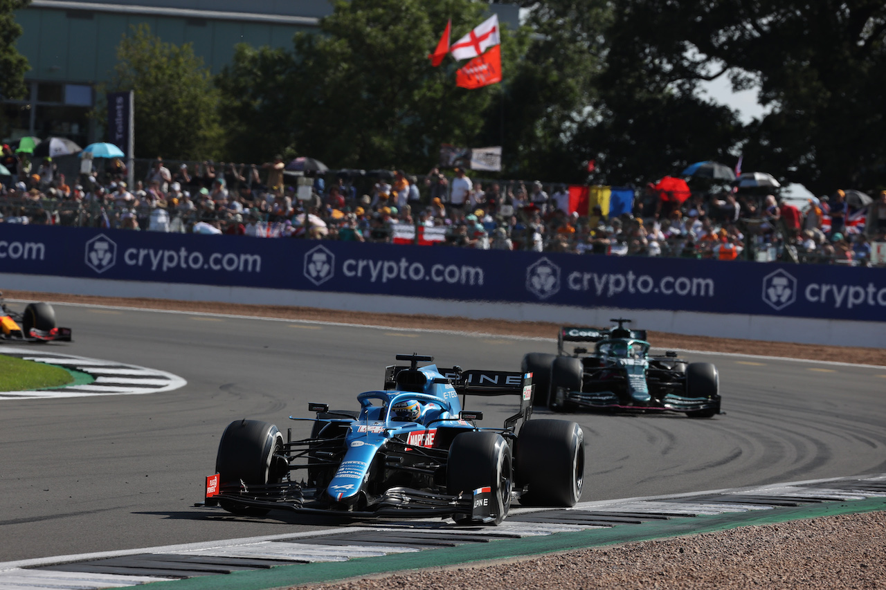 GP GRAN BRETAGNA, Fernando Alonso (ESP) Alpine F1 Team A521.
18.07.2021. Formula 1 World Championship, Rd 10, British Grand Prix, Silverstone, England, Gara Day.
- www.xpbimages.com, EMail: requests@xpbimages.com © Copyright: Batchelor / XPB Images