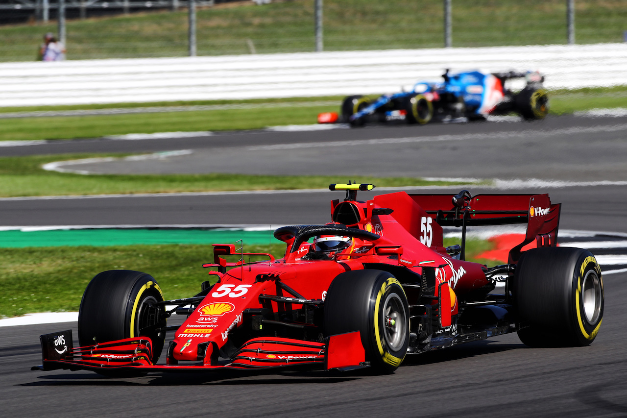 GP GRAN BRETAGNA, Carlos Sainz Jr (ESP) Ferrari SF-21.
18.07.2021. Formula 1 World Championship, Rd 10, British Grand Prix, Silverstone, England, Gara Day.
 - www.xpbimages.com, EMail: requests@xpbimages.com © Copyright: Davenport / XPB Images