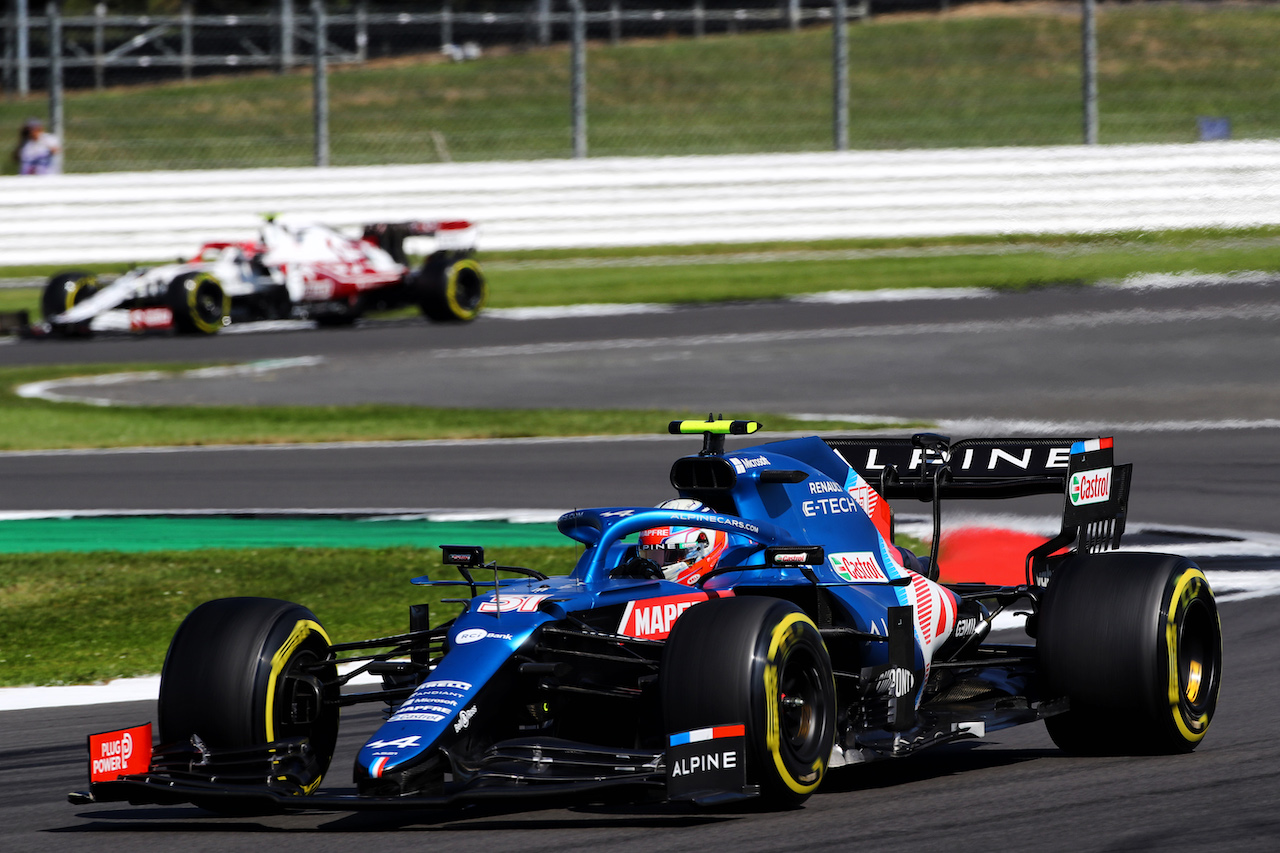 GP GRAN BRETAGNA, Esteban Ocon (FRA) Alpine F1 Team A521.
18.07.2021. Formula 1 World Championship, Rd 10, British Grand Prix, Silverstone, England, Gara Day.
 - www.xpbimages.com, EMail: requests@xpbimages.com © Copyright: Davenport / XPB Images