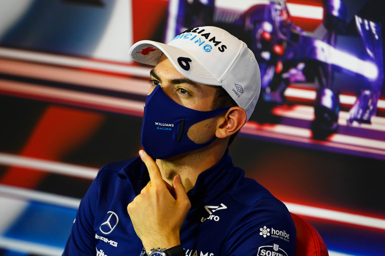 GP GRAN BRETAGNA, Nicholas Latifi (CDN) Williams Racing in the FIA Press Conference.
15.07.2021. Formula 1 World Championship, Rd 10, British Grand Prix, Silverstone, England, Preparation Day.
- www.xpbimages.com, EMail: requests@xpbimages.com © Copyright: FIA Pool Image for Editorial Use Only