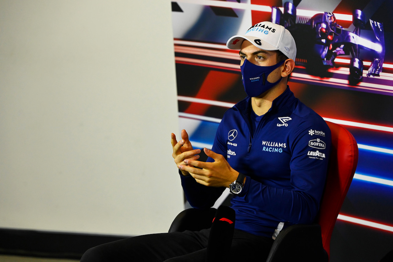 GP GRAN BRETAGNA, Nicholas Latifi (CDN) Williams Racing in the FIA Press Conference.
15.07.2021. Formula 1 World Championship, Rd 10, British Grand Prix, Silverstone, England, Preparation Day.
- www.xpbimages.com, EMail: requests@xpbimages.com © Copyright: FIA Pool Image for Editorial Use Only