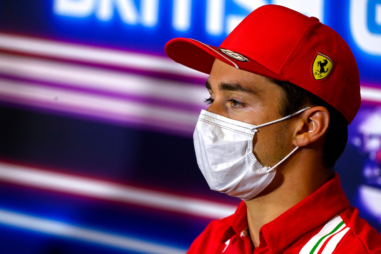 GP GRAN BRETAGNA, Charles Leclerc (MON) Ferrari in the FIA Press Conference.
15.07.2021. Formula 1 World Championship, Rd 10, British Grand Prix, Silverstone, England, Preparation Day.
- www.xpbimages.com, EMail: requests@xpbimages.com © Copyright: FIA Pool Image for Editorial Use Only