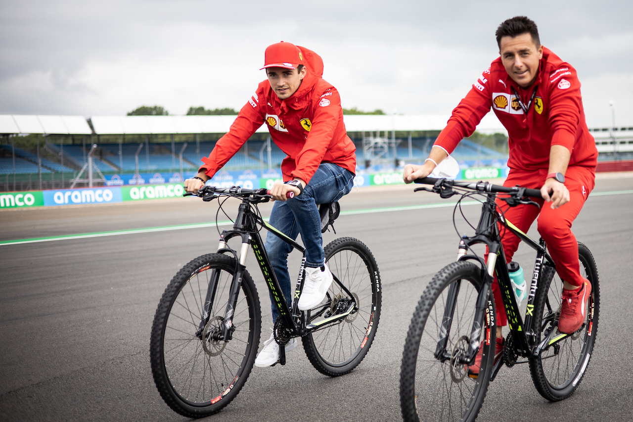 GP GRAN BRETAGNA, Charles Leclerc (MON) Ferrari rides the circuit.
15.07.2021. Formula 1 World Championship, Rd 10, British Grand Prix, Silverstone, England, Preparation Day.
- www.xpbimages.com, EMail: requests@xpbimages.com © Copyright: Bearne / XPB Images