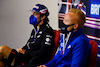 GP GRAN BRETAGNA, (L to R): Fernando Alonso (ESP) Alpine F1 Team e Nobuharu Matsushita (JPN) Alfa Romeo Racing Test Driver in the FIA Press Conference.
15.07.2021. Formula 1 World Championship, Rd 10, British Grand Prix, Silverstone, England, Preparation Day.
- www.xpbimages.com, EMail: requests@xpbimages.com © Copyright: FIA Pool Image for Editorial Use Only