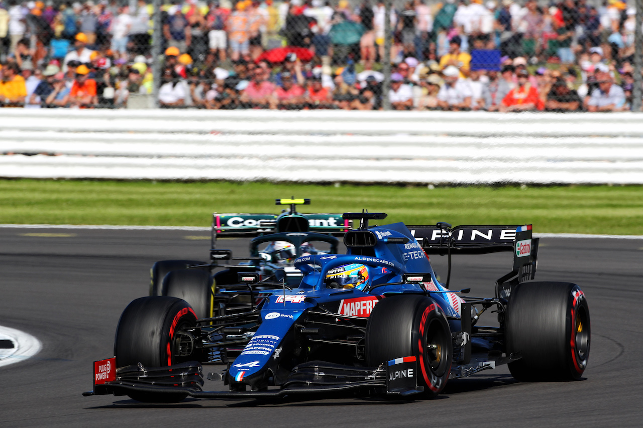 GP GRAN BRETAGNA, Fernando Alonso (ESP) Alpine F1 Team A521.
17.07.2021. Formula 1 World Championship, Rd 10, British Grand Prix, Silverstone, England, Qualifiche Day.
 - www.xpbimages.com, EMail: requests@xpbimages.com © Copyright: Davenport / XPB Images