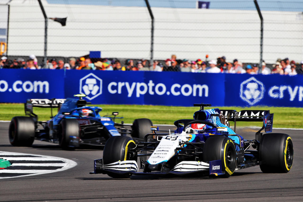 GP GRAN BRETAGNA, George Russell (GBR) Williams Racing FW43B.
17.07.2021. Formula 1 World Championship, Rd 10, British Grand Prix, Silverstone, England, Qualifiche Day.
 - www.xpbimages.com, EMail: requests@xpbimages.com © Copyright: Davenport / XPB Images